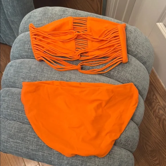 Mikoh Orange Bandeau Bikini Set - Picture 2 of 3